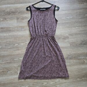 LOFT Sleeveless Black and Pink Mini Dress